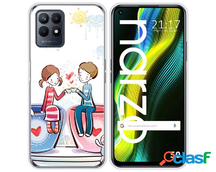 Funda para Realme Narzo 50 TUMUNDOSMARTPHONE Dibujos Café