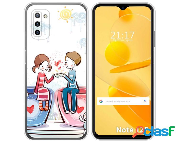 Funda para Ulefone Note 12P TUMUNDOSMARTPHONE Dibujos Café