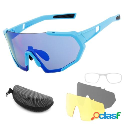 Gafas de ciclismo con 2 lentes intercambiables UV400 Gafas