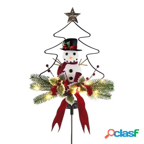 Hardware LED solar Chritmas Tree Muñeco de nieve Insertado