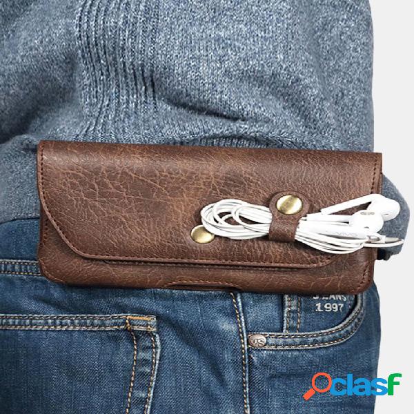 Hombre EDC Leather 6.3 Inch Clip para soporte de teléfono