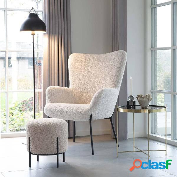 House Nordic Puf Cali blanco