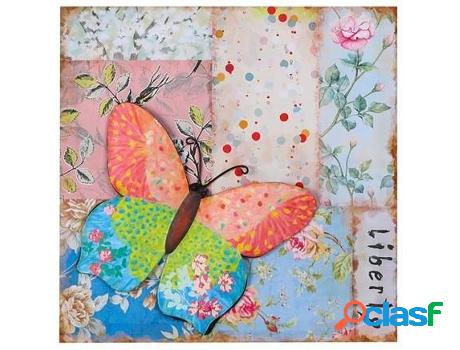 Impresión HOGAR Y MÁS Mariposa En (40 x 2,50 x 40 cm)