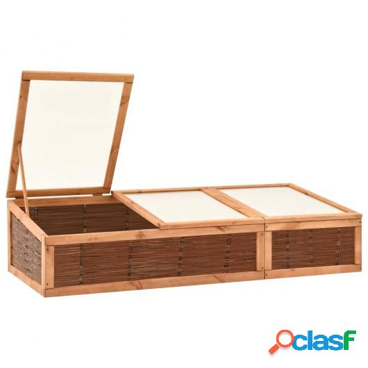 Invernadero de madera maciza de pino y sauce 180x80x45 cm
