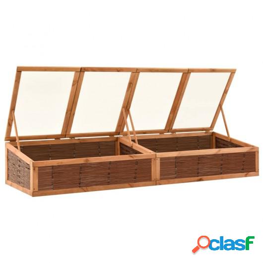 Invernadero de madera maciza de pino y sauce 240x80x45 cm