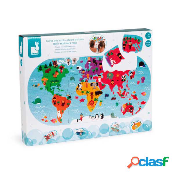 Janod Mapa del Mundo de Ba?o