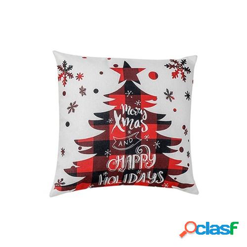 Juego de 4 fundas de almohada navideñas Funda de almohada