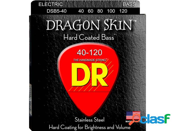 Juego de Cuerdas Bajo Eléctrico DR DSB5-40 Dragon Skin