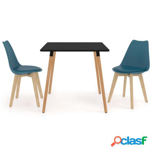 Juego de comedor 3 piezas turquesa