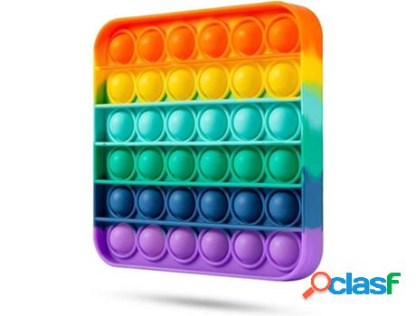 Juguete antiestrés INF Pop it Fidget cuadrado colores del