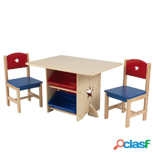 KidKraft Kid Kraft Mesa para niños con 2 sillas estrellas