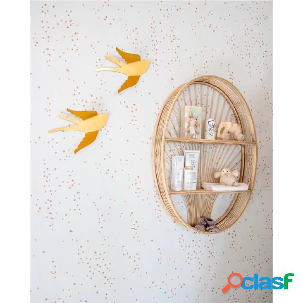 KidsDepot Estantería de pared Messa de ratán