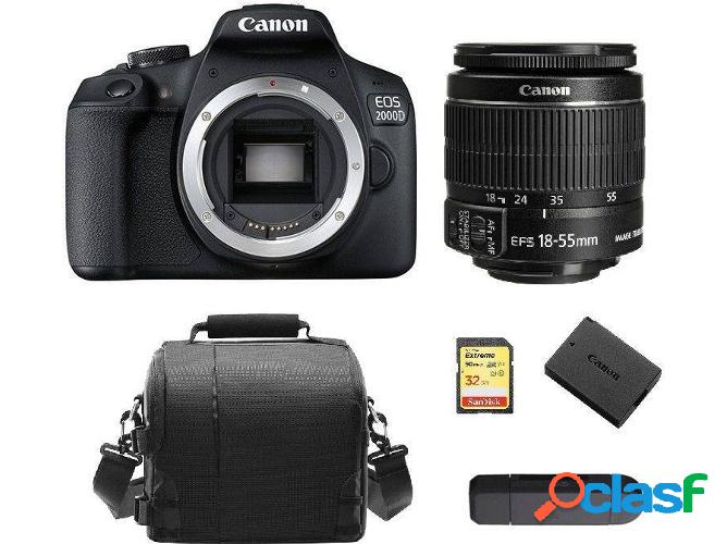 Kit Cámara Réflex CANON EOS 2000D EF-S 18-55mm F3.5-5.6 IS