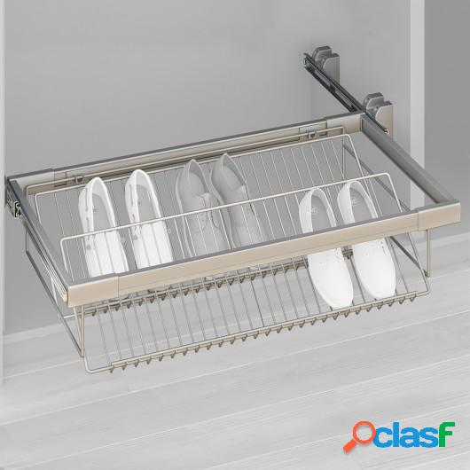 Kit de zapatero metálico y bastidor de guías, regulable,