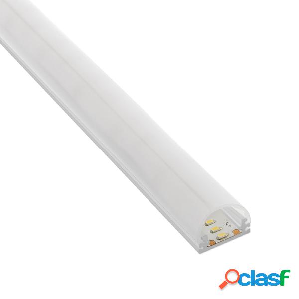 Kit - perfil aluminio lua para tiras led 2 metros