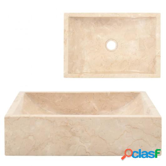 Lavabo 45x30x12 cm mármol color crema