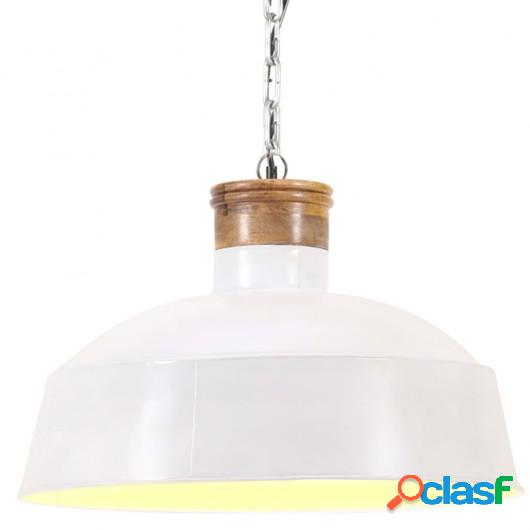 Lámpara colgante industrial 42 cm blanca E27