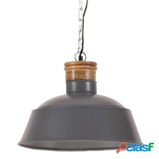 Lámpara colgante industrial 42 cm gris E27