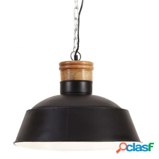 Lámpara colgante industrial 42 cm negro E27