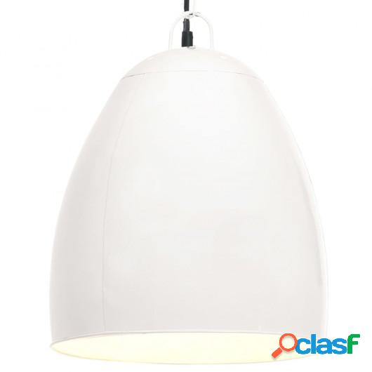 Lámpara colgante industrial redonda 25 W blanca 42 cm E27
