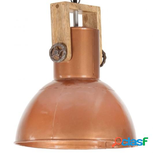 Lámpara colgante industrial redonda mango 25 W cobre 42 cm