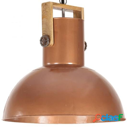 Lámpara colgante industrial redonda mango 25 W cobre 52 cm