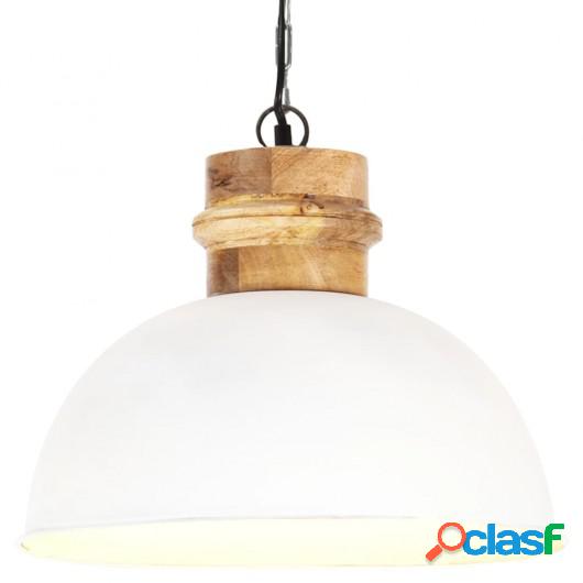 Lámpara colgante industrial redonda mango blanca 42 cm E27