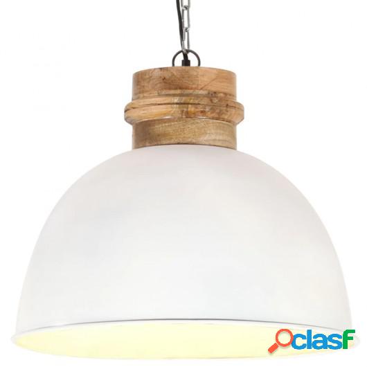 Lámpara colgante industrial redonda mango blanca 50 cm E27
