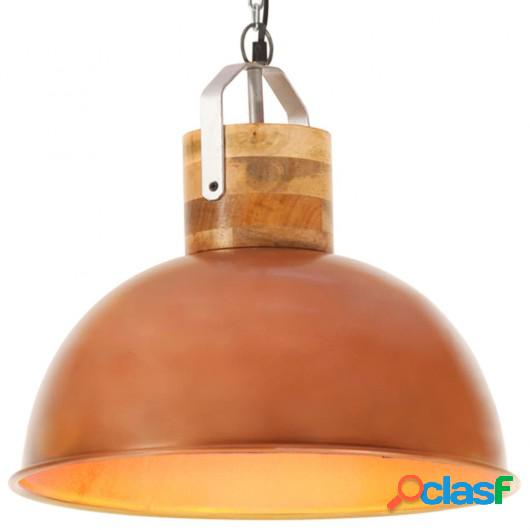 Lámpara colgante industrial redonda mango cobre 42 cm E27