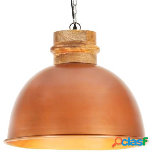 Lámpara colgante industrial redonda mango cobre 50 cm E27