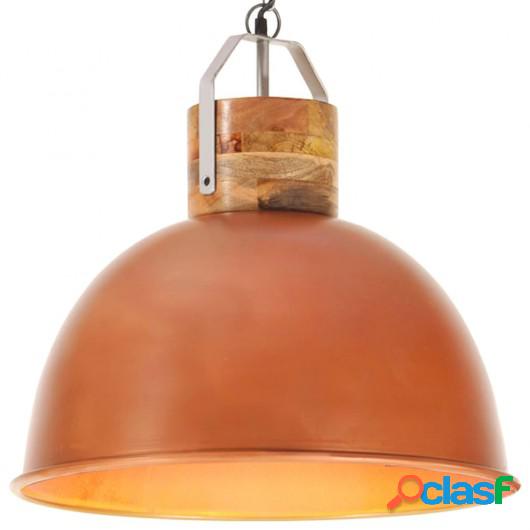 Lámpara colgante industrial redonda mango cobre 51 cm E27