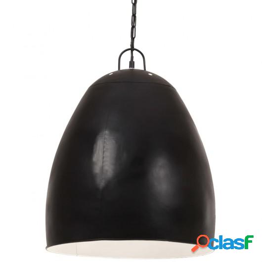 Lámpara colgante industrial redonda negra 25 W 42 cm E27