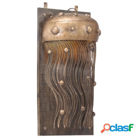 Lámpara de pared diseño medusa hierro y madera maciza de