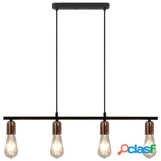 Lámpara de techo bombillas filamento 2W negro cobre E27 80