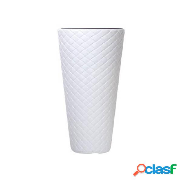 Maceta alta Vam Matuba Slim Blanco 8L 30x55cm