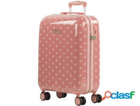 Maleta de viaje SKPAT Cabina Polka Dots (Rosa - 55x40x19 cm)