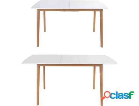 Mesa Extensible FEBRONIE Senja Blanco (MDF - 130x90x17 cm)