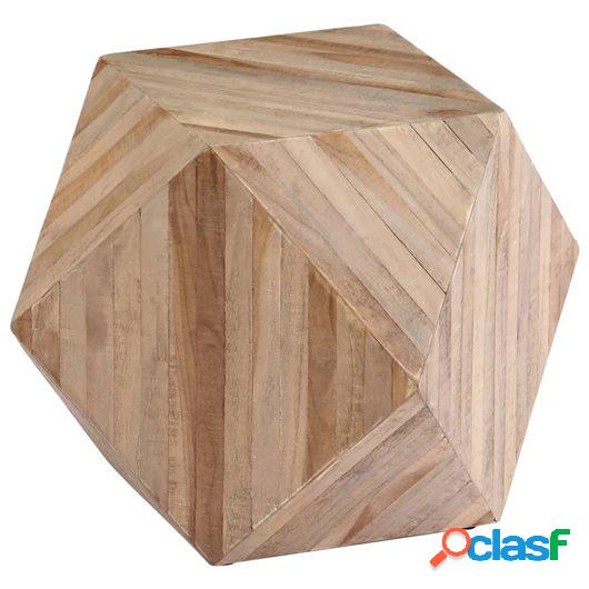 Mesa auxiliar de madera de teca reciclada 40x40x40 cm