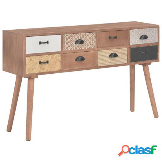 Mesa consola con 8 cajones madera maciza de pino 120x30x76