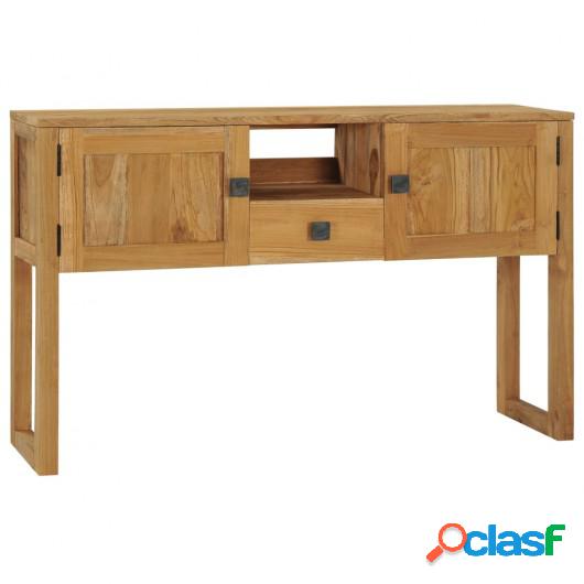 Mesa consola de madera maciza de teca 120x35x75 cm
