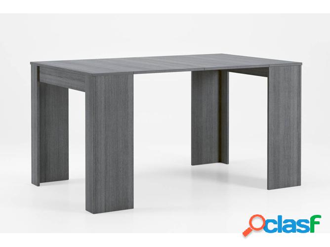Mesa de Comedor SKRAUT HOME EX140G2018 (Gris - Aglomerado y