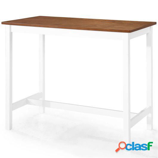 Mesa de bar madera maciza 108x60x91 cm