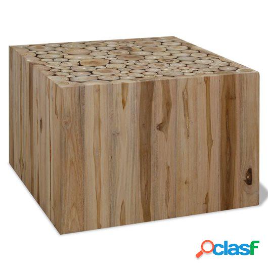Mesa de centro de madera de teca genuina 50x50x35 cm