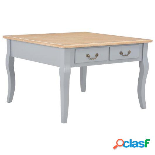 Mesa de centro de madera gris 80x80x50 cm