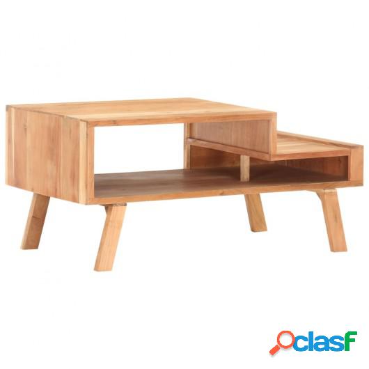 Mesa de centro de madera maciza de acacia 100x50x45 cm