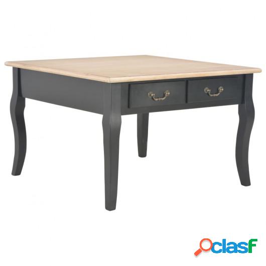 Mesa de centro de madera negra 80x80x50 cm