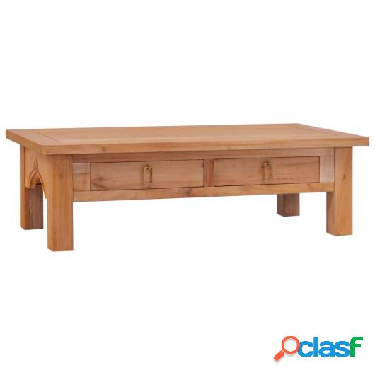 Mesa de centro madera maciza de caoba 100x50x30 cm