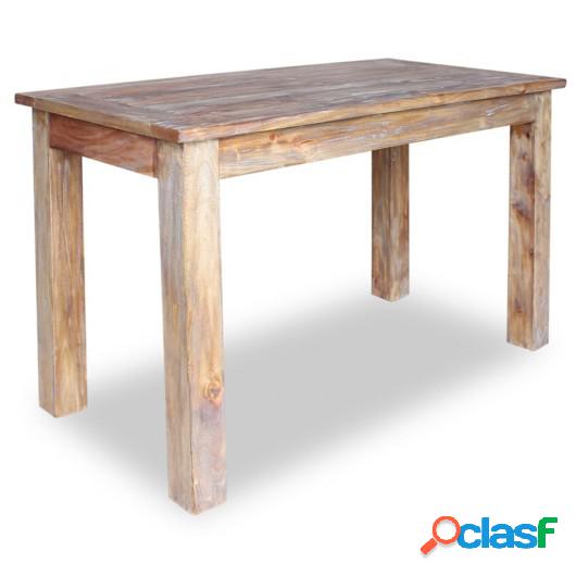 Mesa de comedor de madera maciza reciclada 120x60x77 cm