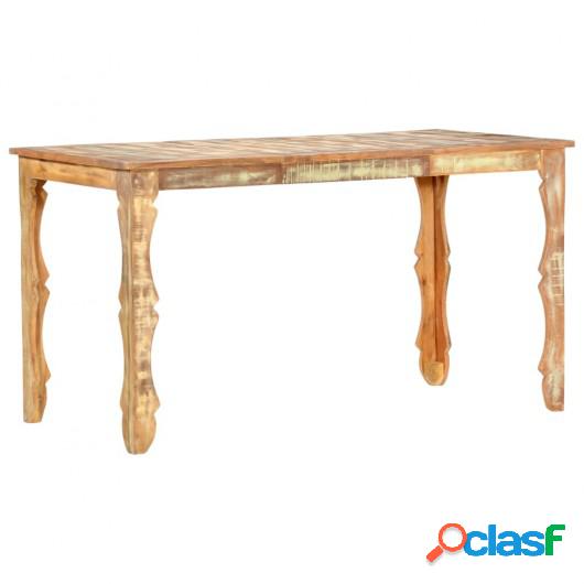 Mesa de comedor de madera maciza reciclada 140x70x76 cm