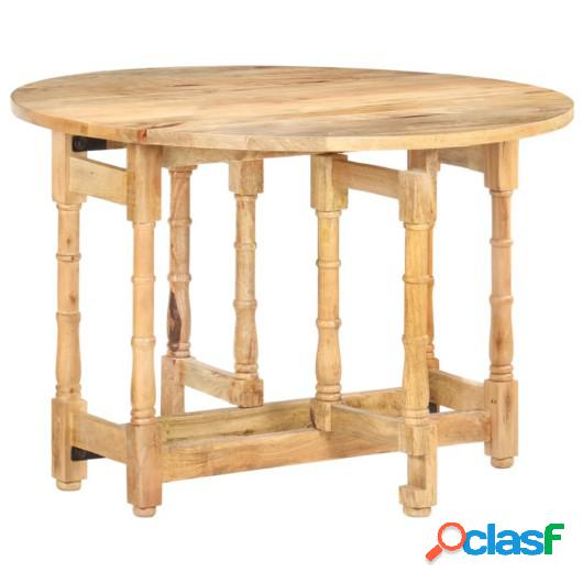 Mesa de comedor redonda de madera maciza de mango 110x76 cm